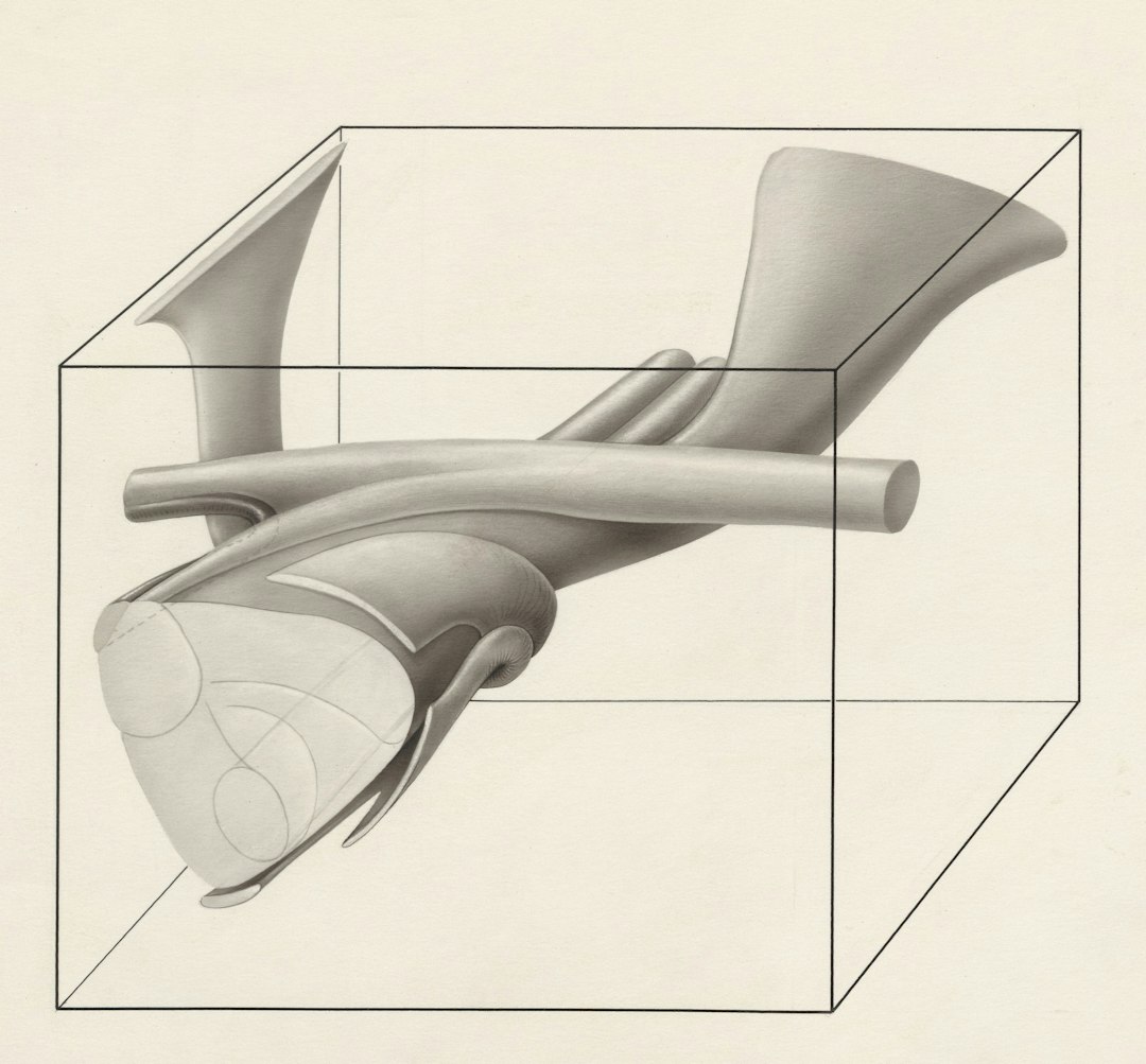 a drawing of an object in a box