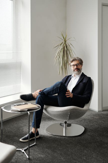 Um executivo em um ambiente