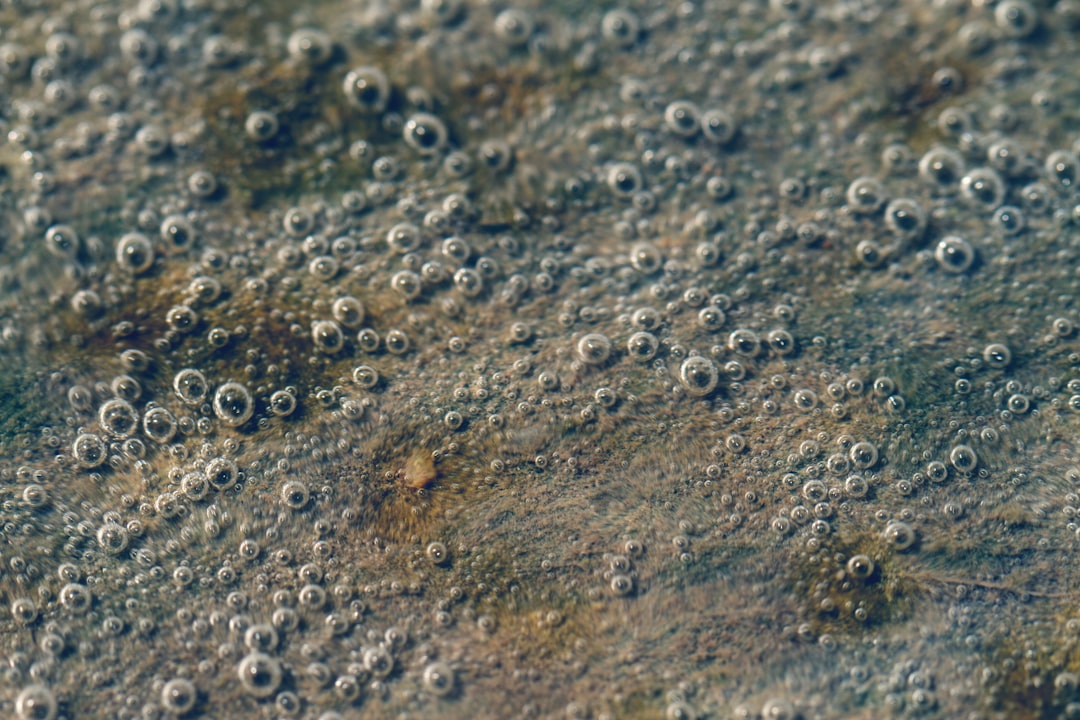 water droplets on brown surface