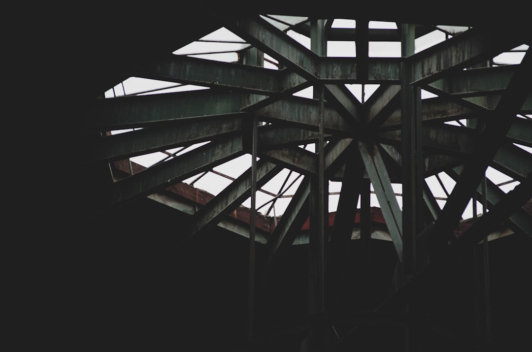 green and orange metal frame