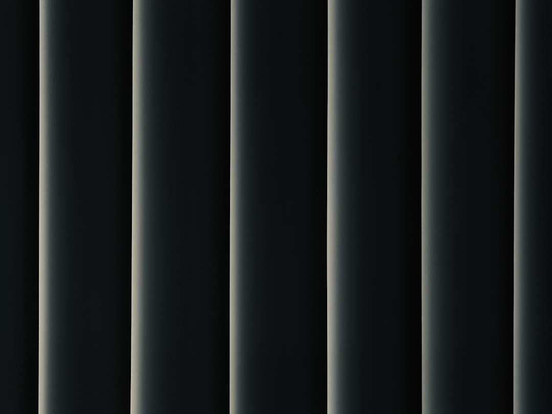 a black and white photo of a curtain