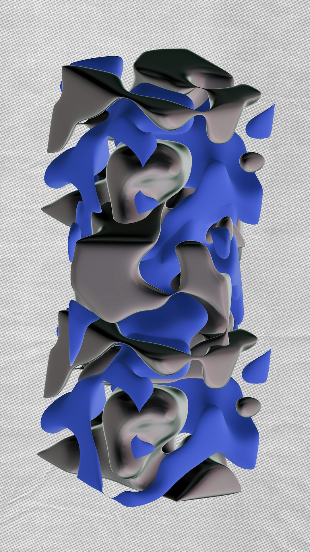 Abstract shapes in shades of blue and gray.