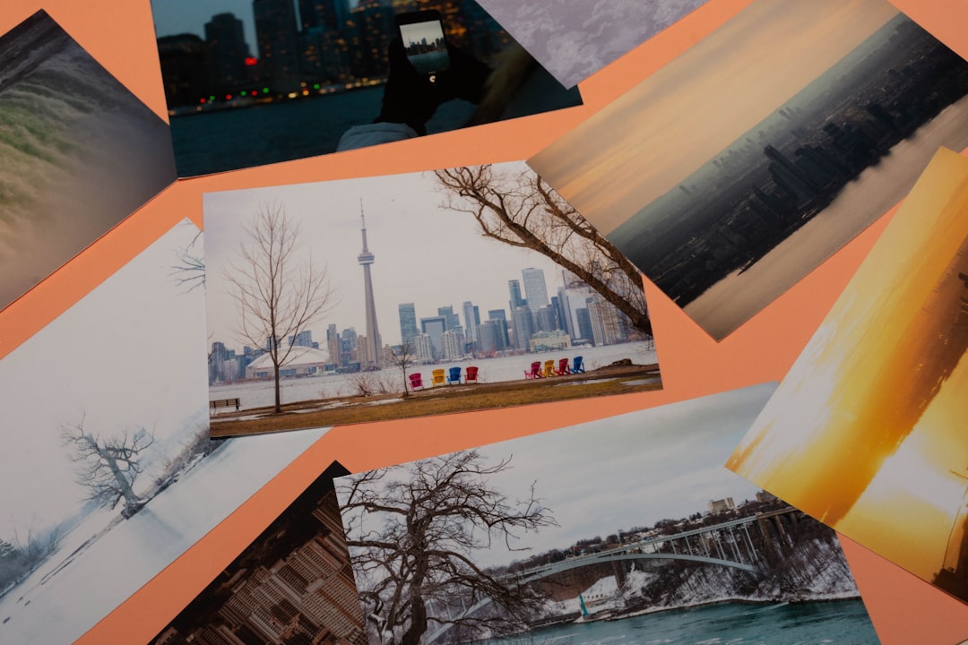 a collage of photographs of a city skyline