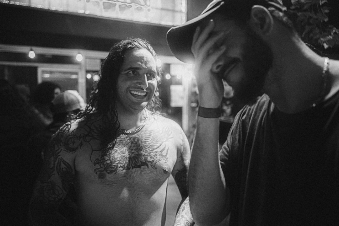 a man and woman dancing