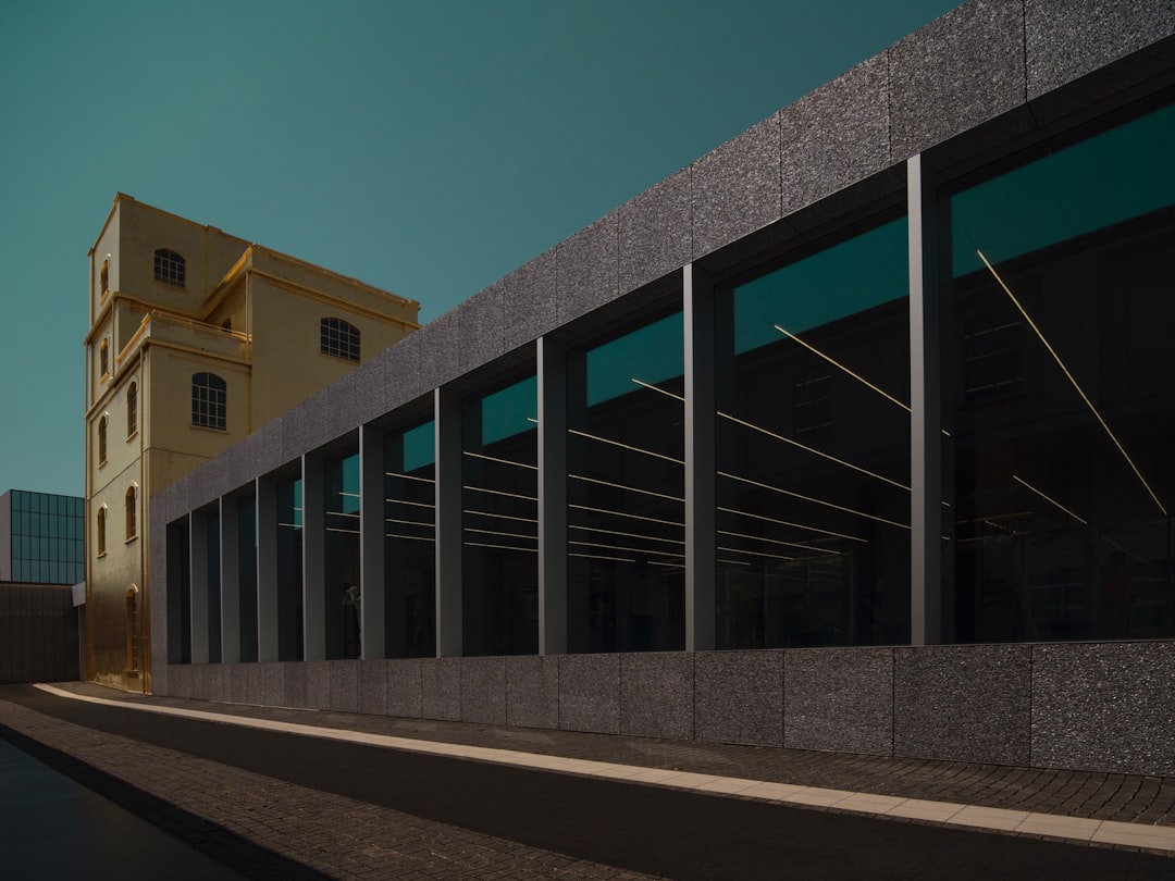 a building with glass walls