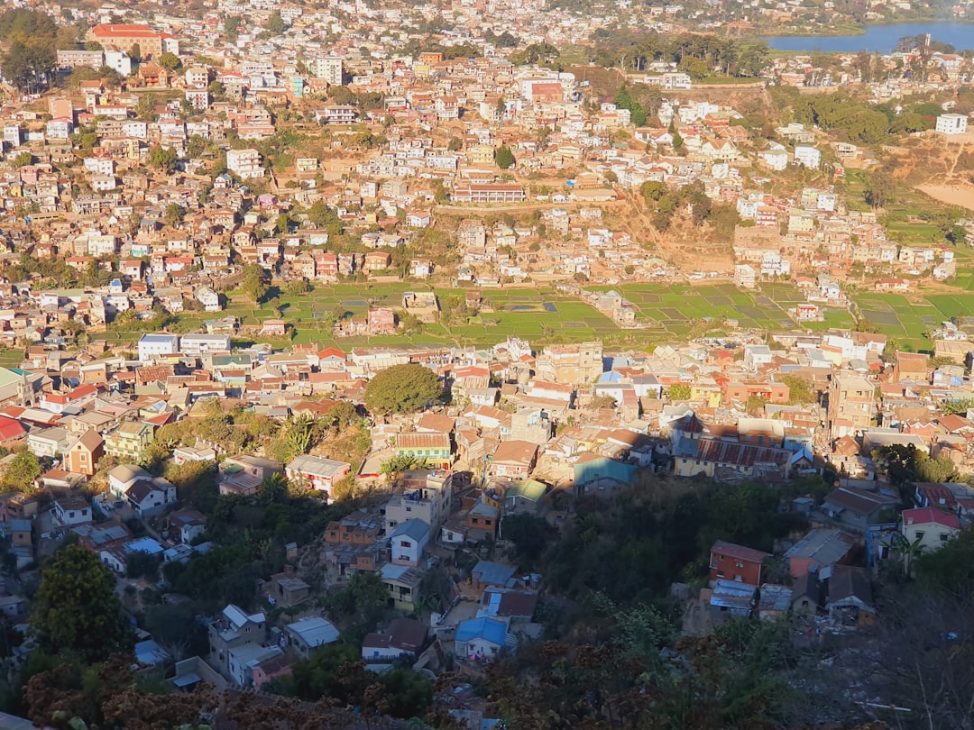 a view of a city from a high point of view
