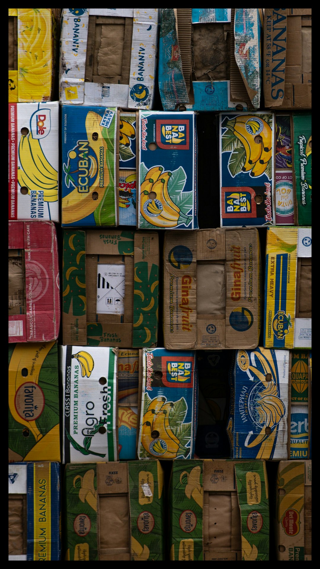 A bunch of boxes stacked on top of each other