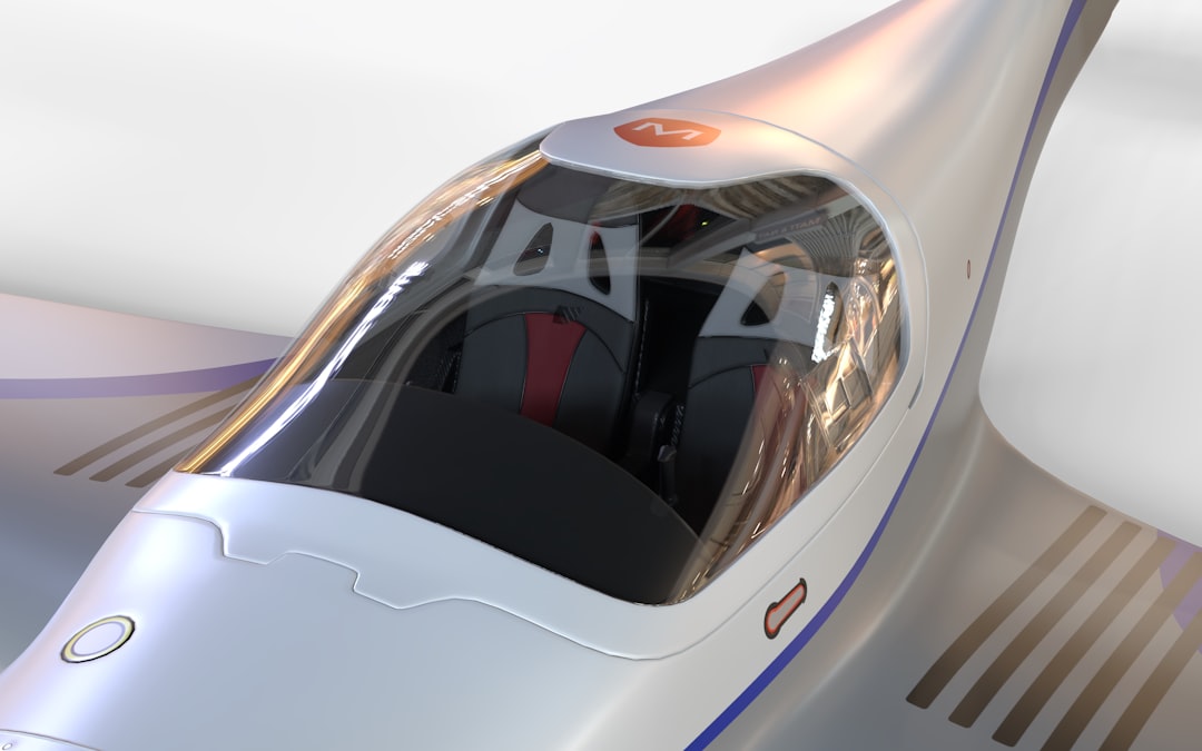 A futuristic looking train is shown in this image