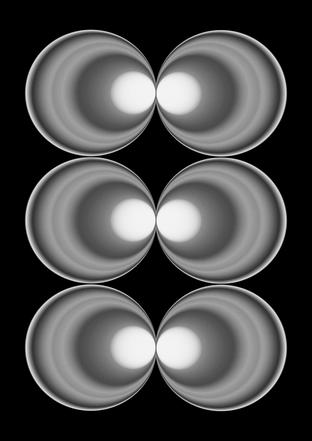 Abstract art shows multiple, connected shapes.