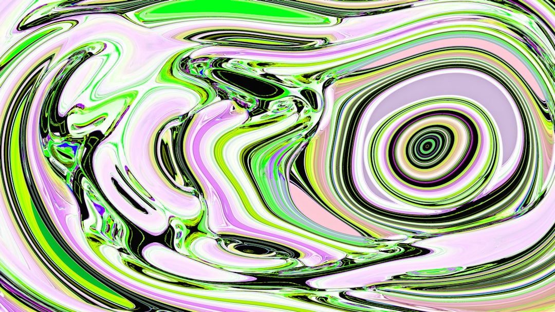 Swirling, abstract colors and shapes.