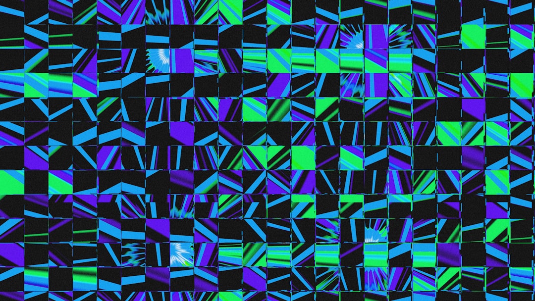 Abstract art featuring colorful and geometric shapes.